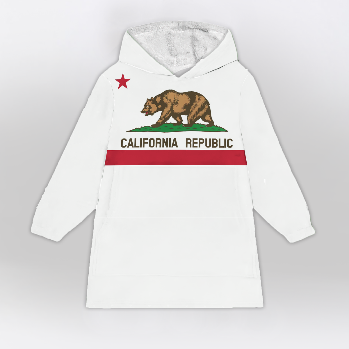 California Flag Blanket Hoodie