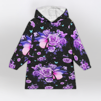 Load image into Gallery viewer, To My Mom Flower Blanket Hoodie
