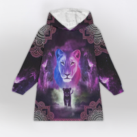 Load image into Gallery viewer, To My Daughter Lion Blanket Hoodie
