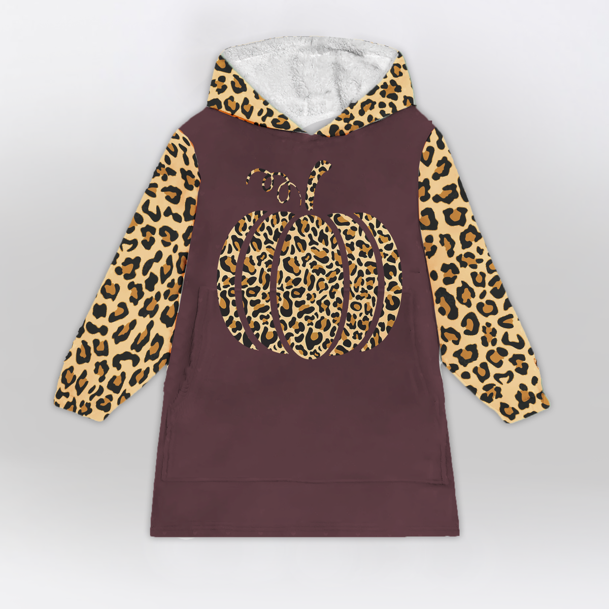 Leopard Pumpkin Blanket Hoodie