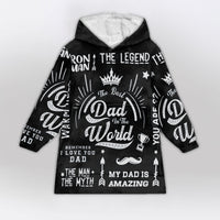 Load image into Gallery viewer, The Best Dad in the World - Gifts for Dad, Dad Wearable Blanket from Daughter or Son
