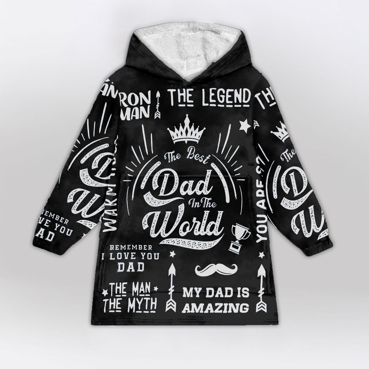 The Best Dad in the World - Gifts for Dad, Dad Wearable Blanket from Daughter or Son