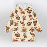 Load image into Gallery viewer, Fall Coffee Blanket Hoodie
