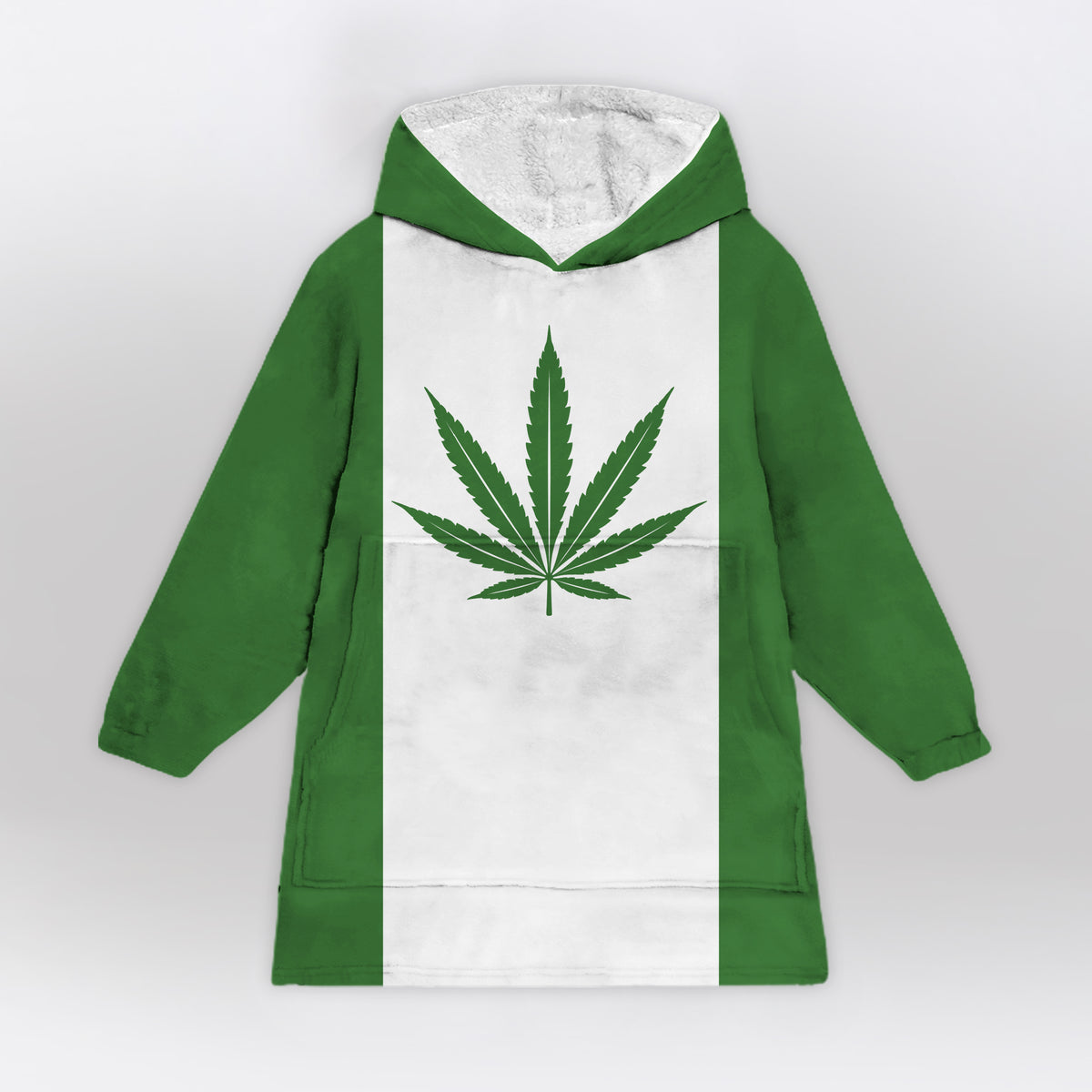 Canada Green Flag Blanket Hoodie