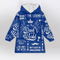 Load image into Gallery viewer, The Best Dad in the World - Gifts for Dad, Dad Wearable Blanket from Daughter or Son
