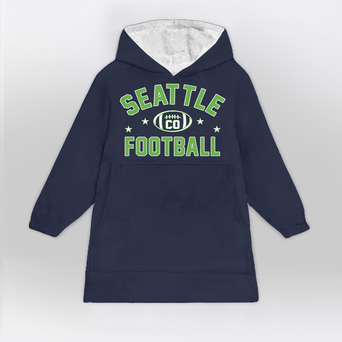 Seattle Football Blanket Hoodie