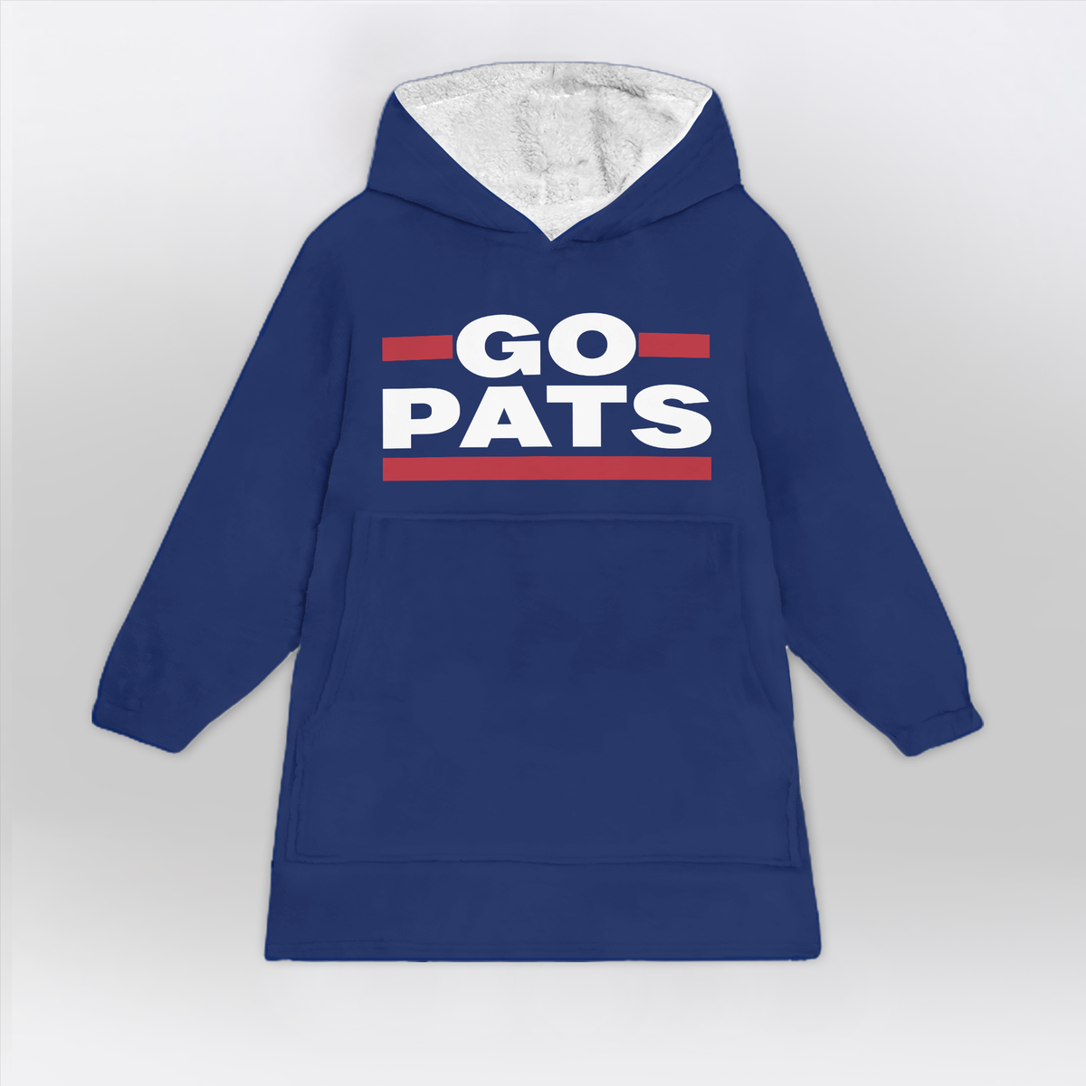 Go Pats Blanket Hoodie