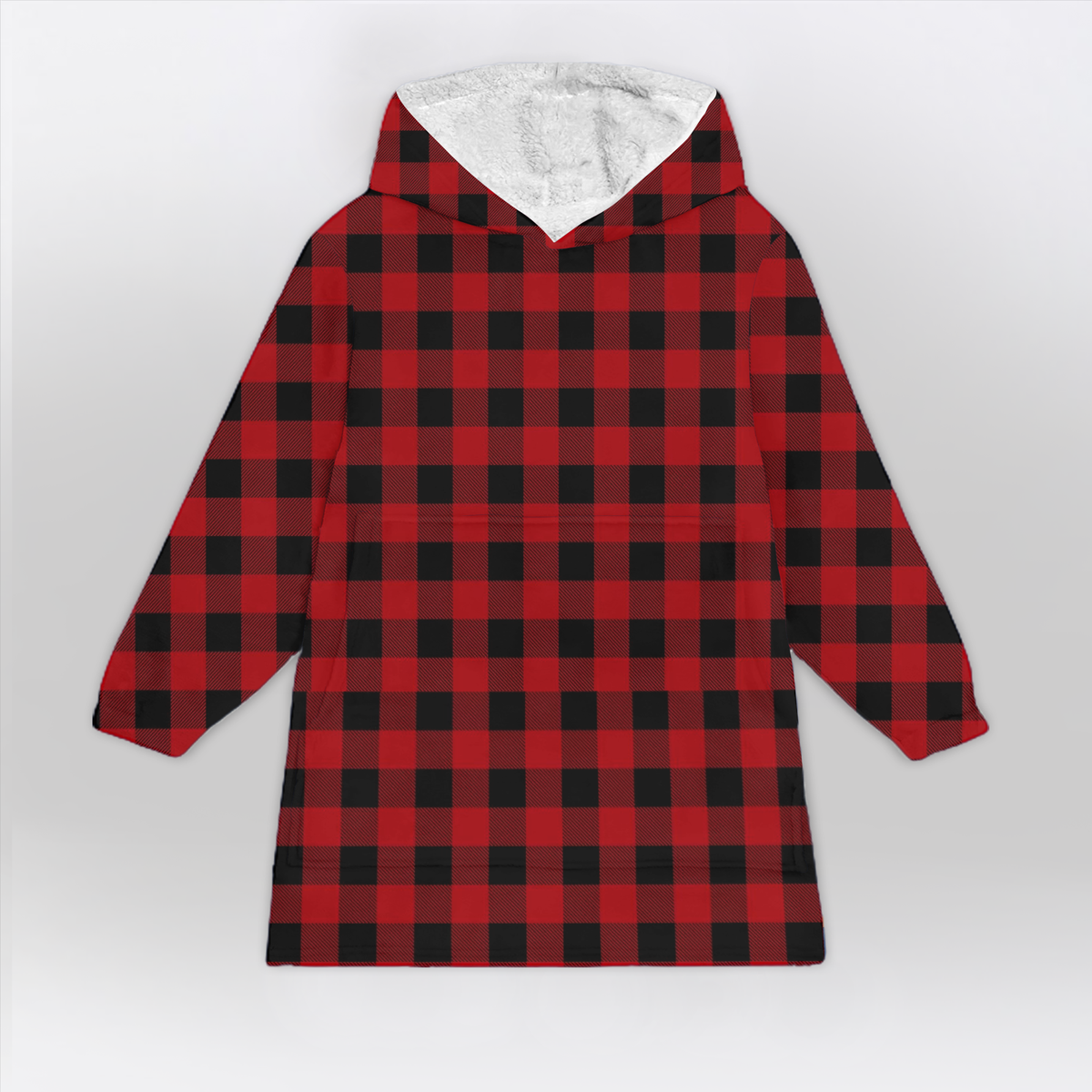 Red Plain Blanket Hoodie