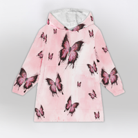 Load image into Gallery viewer, To My Daughter Butterfly Blanket Hoodie
