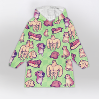 Load image into Gallery viewer, Iconic Dog Memes Blanket Hoodie
