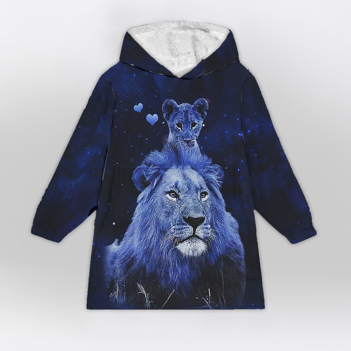 To My Daughter Lion Blanket Hoodie