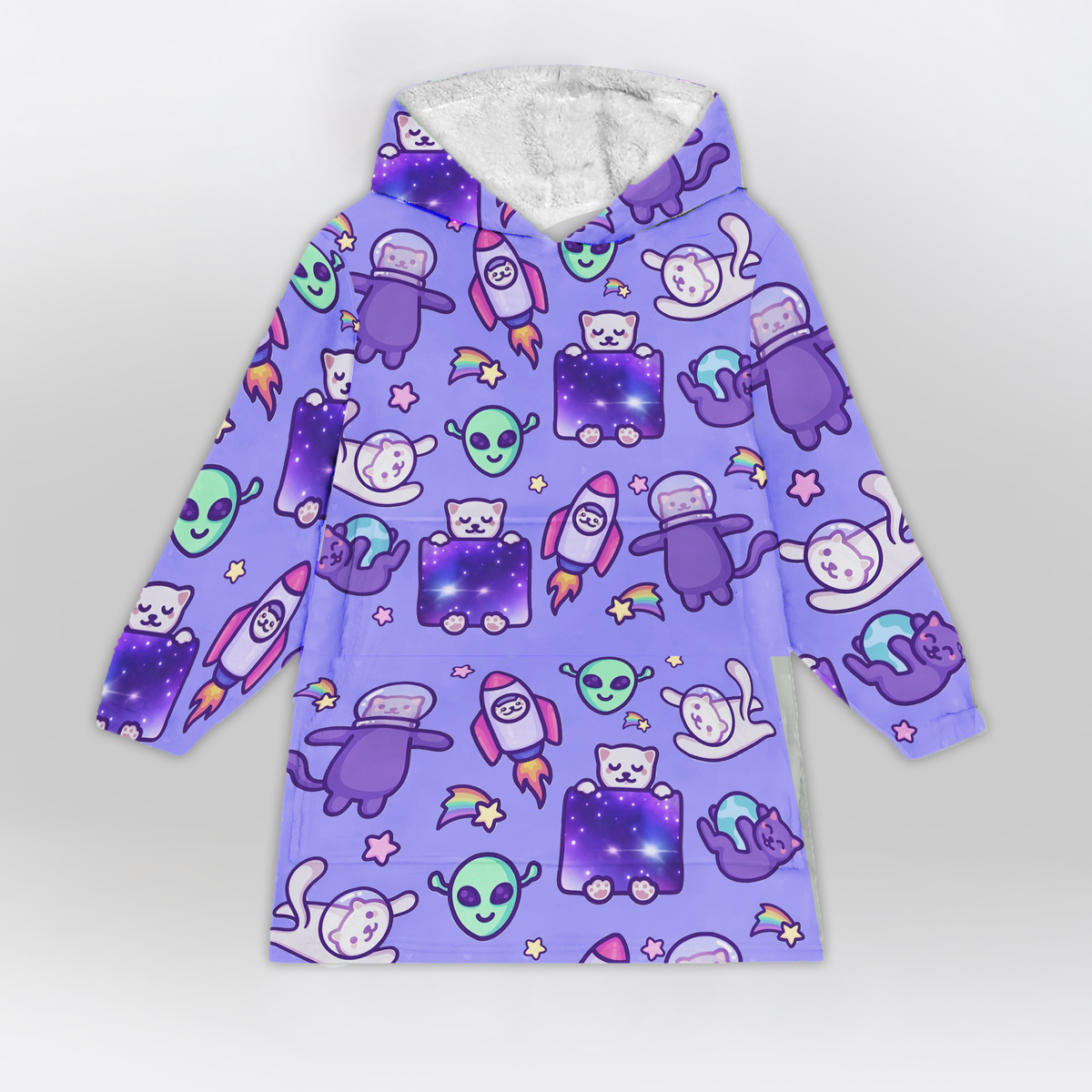 Space Cats Blanket Hoodie