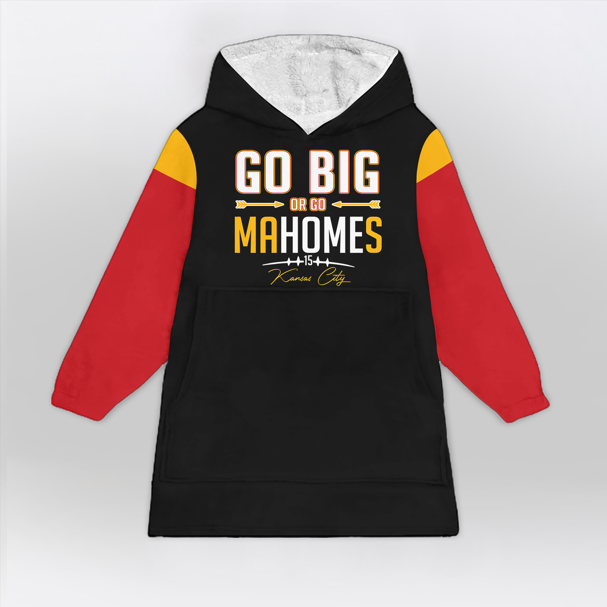 Go Big or Go MaHomes Blanket Hoodie