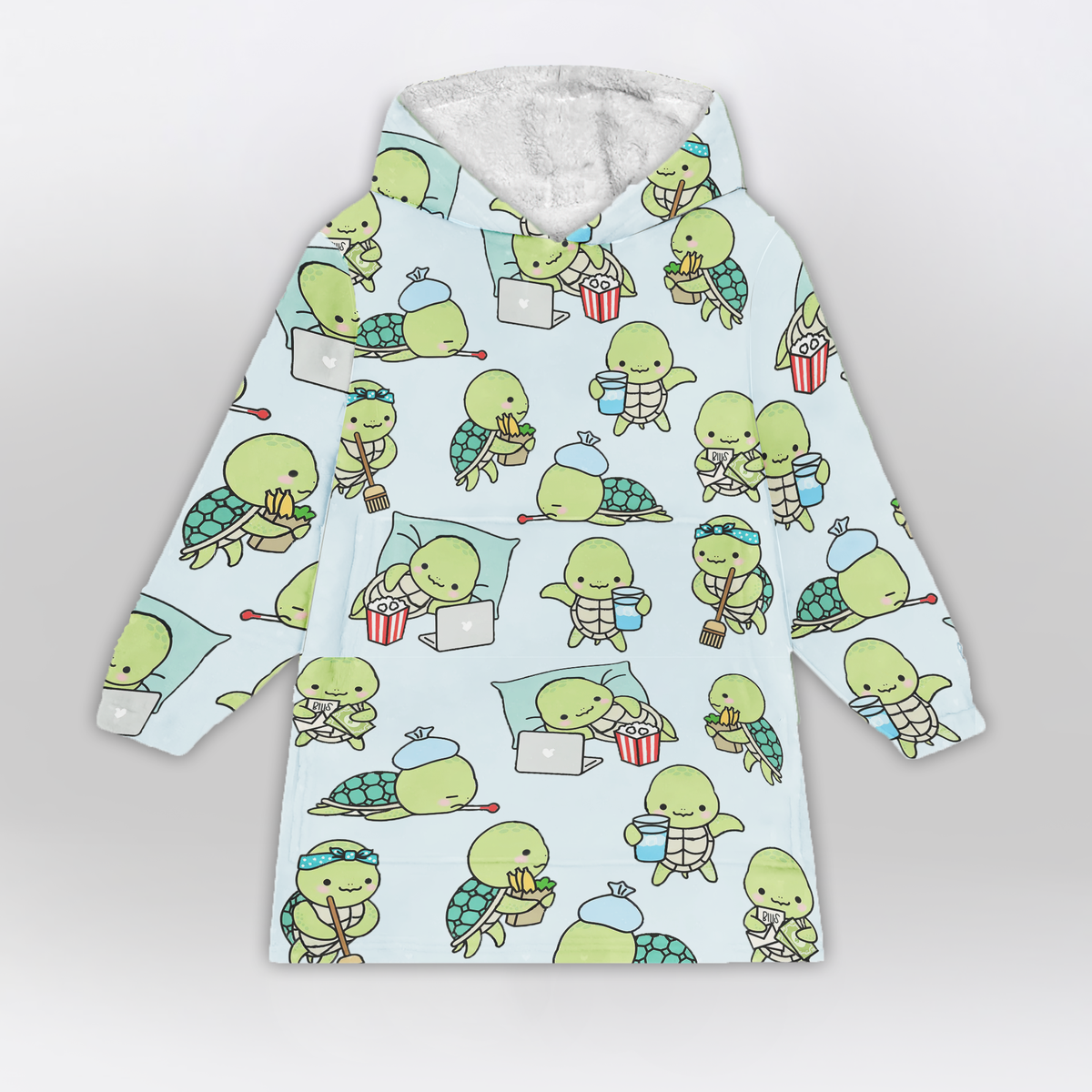 Turtles in Lockdown Blanket Hoodie