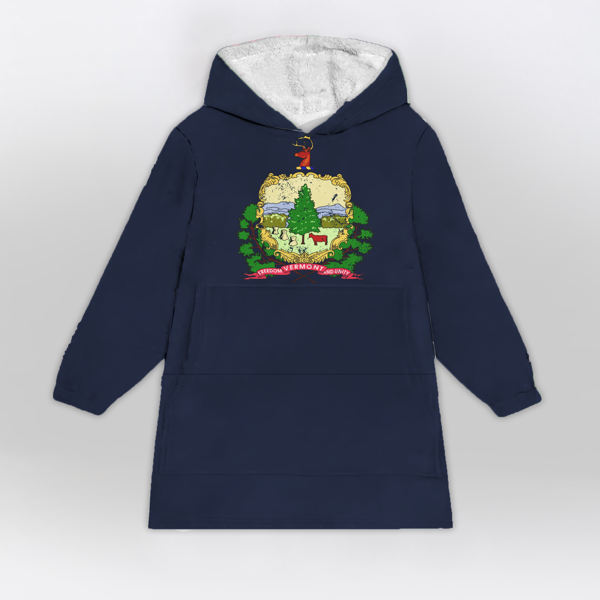 Vermont Flag Blanket Hoodie