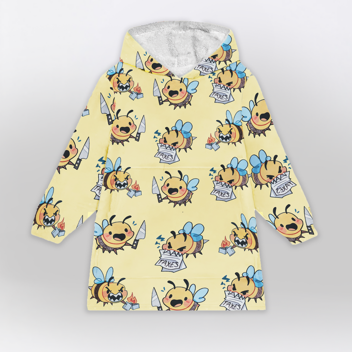 Chaotic Bees Blanket Hoodie