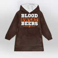 Load image into Gallery viewer, Blood Sweat &amp; Beer Blanket Hoodie

