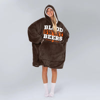 Load image into Gallery viewer, Blood Sweat &amp; Beer Blanket Hoodie
