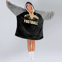 Load image into Gallery viewer, Pittsburgh Football Blanket Hoodie
