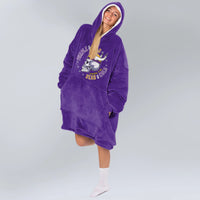Load image into Gallery viewer, Purple and Gold Blanket Hoodie
