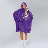 Load image into Gallery viewer, Purple and Gold Blanket Hoodie
