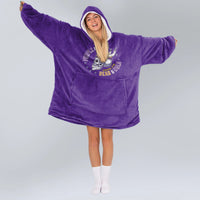 Load image into Gallery viewer, Purple and Gold Blanket Hoodie

