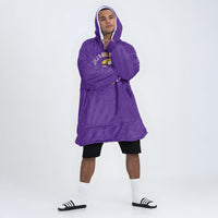 Load image into Gallery viewer, Purple and Gold Blanket Hoodie
