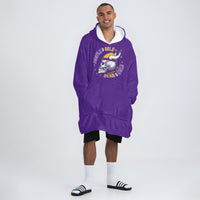 Load image into Gallery viewer, Purple and Gold Blanket Hoodie
