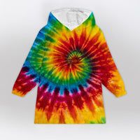 Load image into Gallery viewer, Colorful Tie Dye - Hippie Blanket Hoodie
