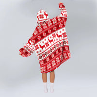 Load image into Gallery viewer, Reindeer Snowflakes Blanket Hoodie
