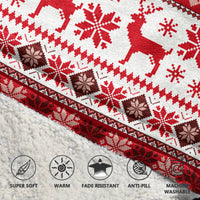 Load image into Gallery viewer, Reindeer Snowflakes Blanket Hoodie
