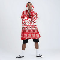 Load image into Gallery viewer, Reindeer Snowflakes Blanket Hoodie
