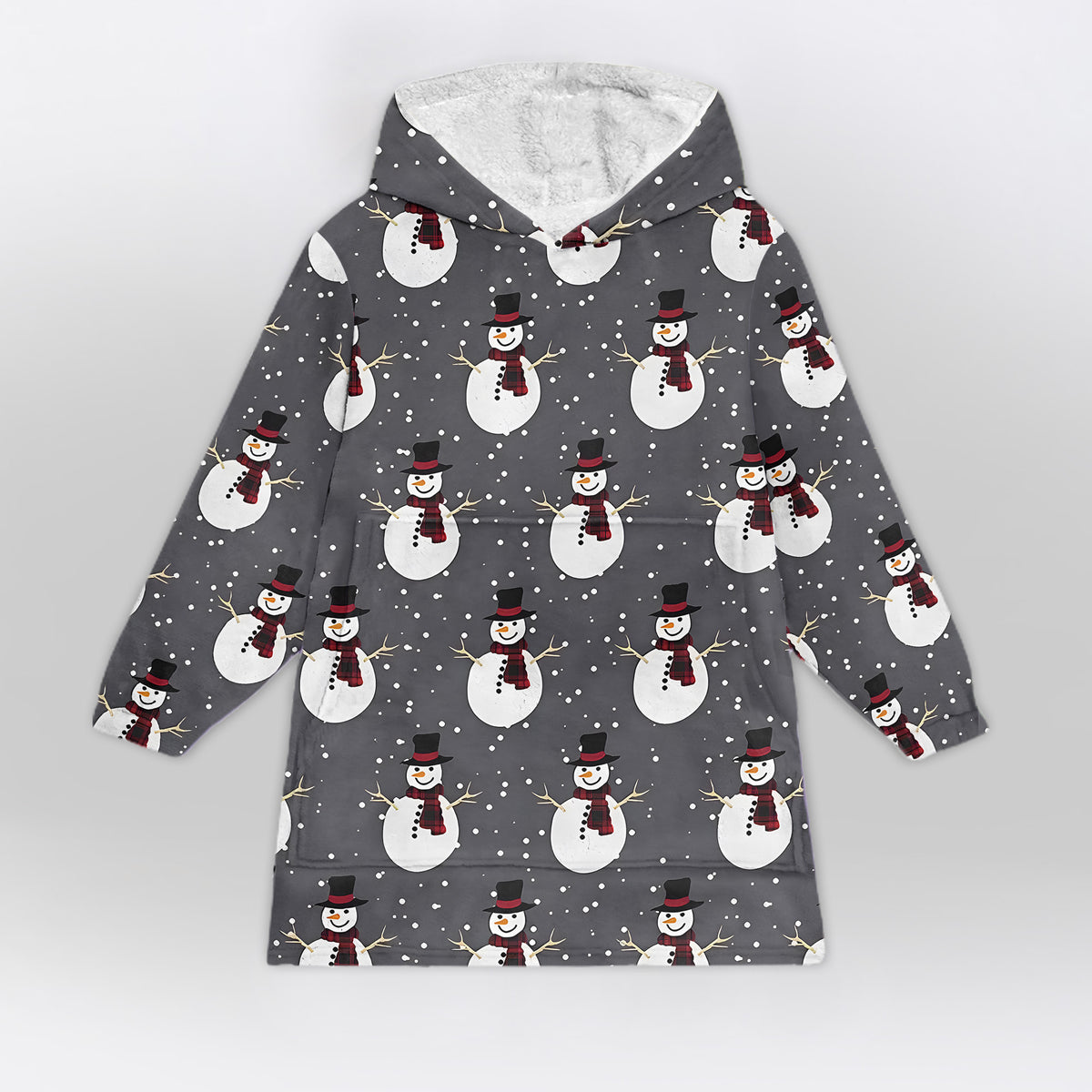 Christmas Snowman Blanket Hoodie