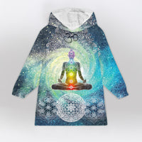 Load image into Gallery viewer, Chakra Yoga Blanket Hoodie
