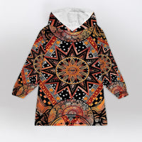 Load image into Gallery viewer, Orange Sun and Moon Blanket Hoodie
