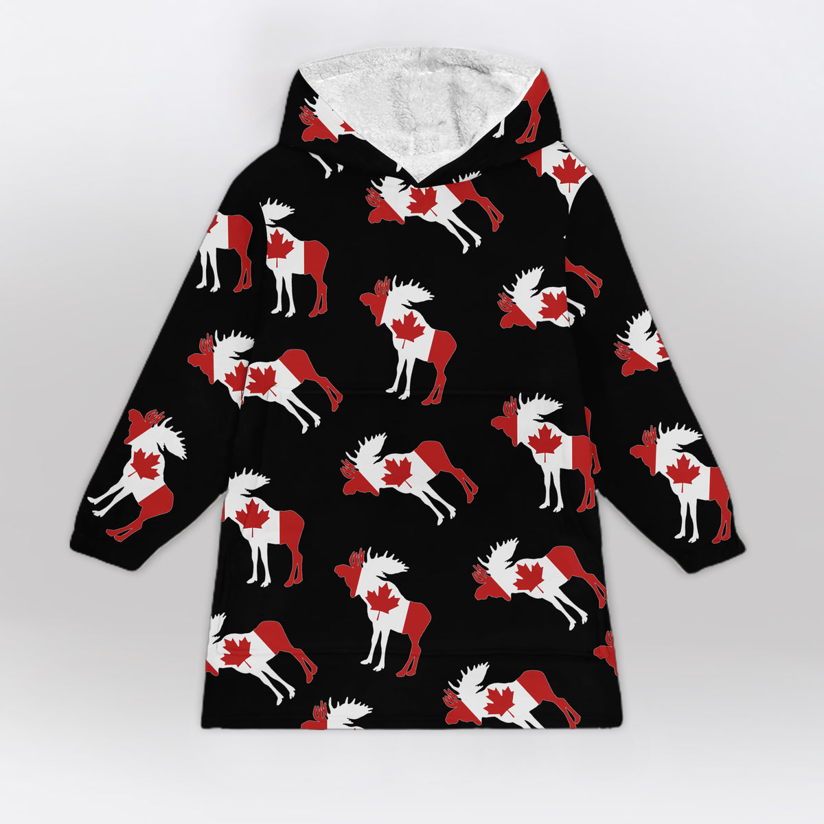 Moose Flag Blanket Hoodie