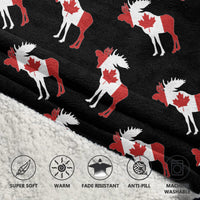 Load image into Gallery viewer, Moose Flag Blanket Hoodie
