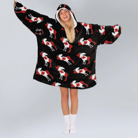 Load image into Gallery viewer, Moose Flag Blanket Hoodie

