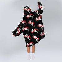 Load image into Gallery viewer, Moose Flag Blanket Hoodie

