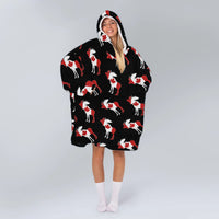Load image into Gallery viewer, Moose Flag Blanket Hoodie
