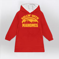 Load image into Gallery viewer, Rollin with Mahomes Blanket Hoodie
