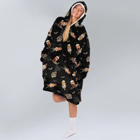 Load image into Gallery viewer, Skeleton Drinks Blanket Hoodie
