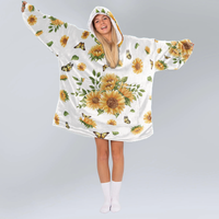 Load image into Gallery viewer, To My Daughter Sunflowers Blanket Hoodie
