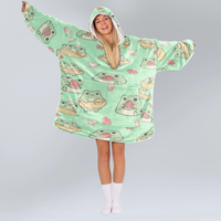 Load image into Gallery viewer, Cute Beach Frog Blanket Hoodie

