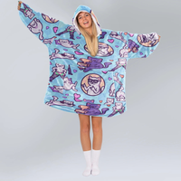 Load image into Gallery viewer, Flirty Cats Blanket Hoodie
