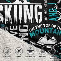 Load image into Gallery viewer, Love Skiing Wearable Blanket
