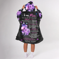 Load image into Gallery viewer, To My Mom Flower Blanket Hoodie
