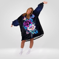 Load image into Gallery viewer, To My Mom Flower Blanket Hoodie
