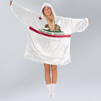 Load image into Gallery viewer, California Flag Blanket Hoodie
