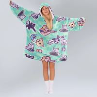 Load image into Gallery viewer, Iconic Cat Memes Blanket Hoodie
